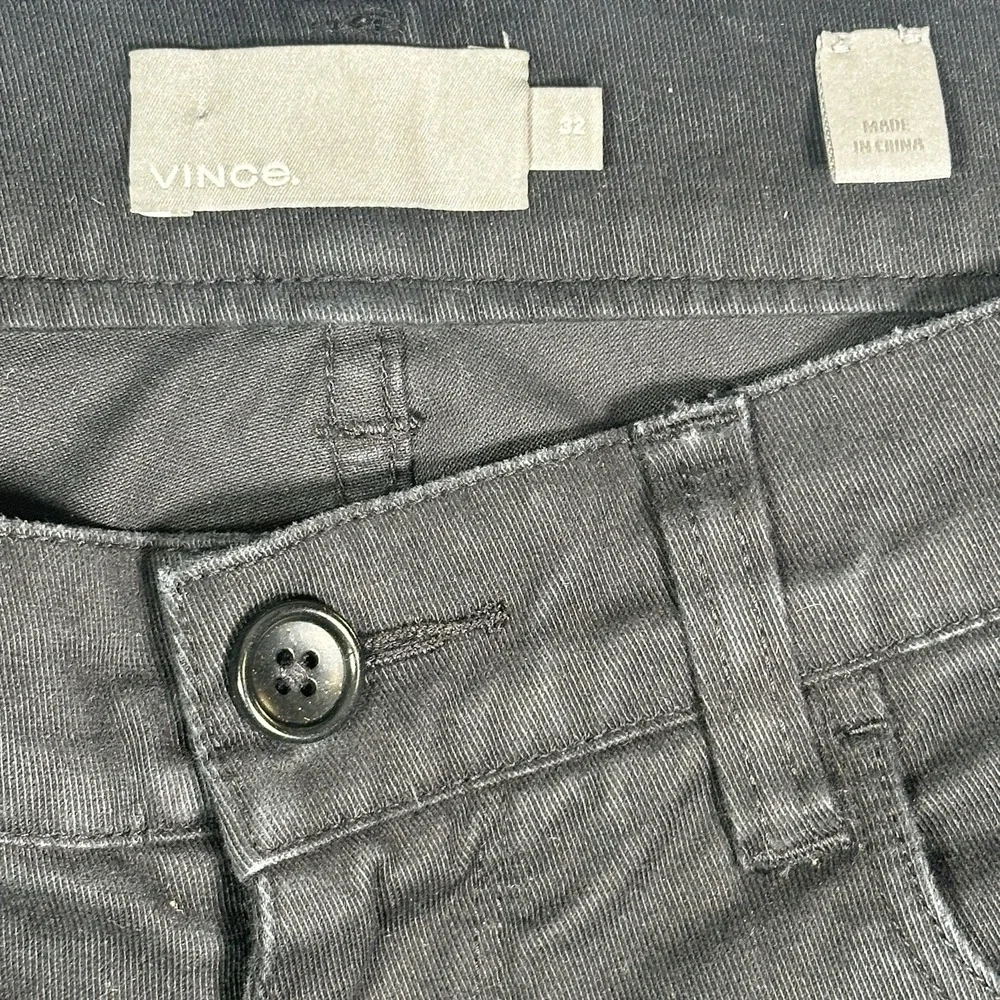 Vince Men's Pants Size 32 Black Slim 5-Pocket Stretch Chino - Picture 3 of 8